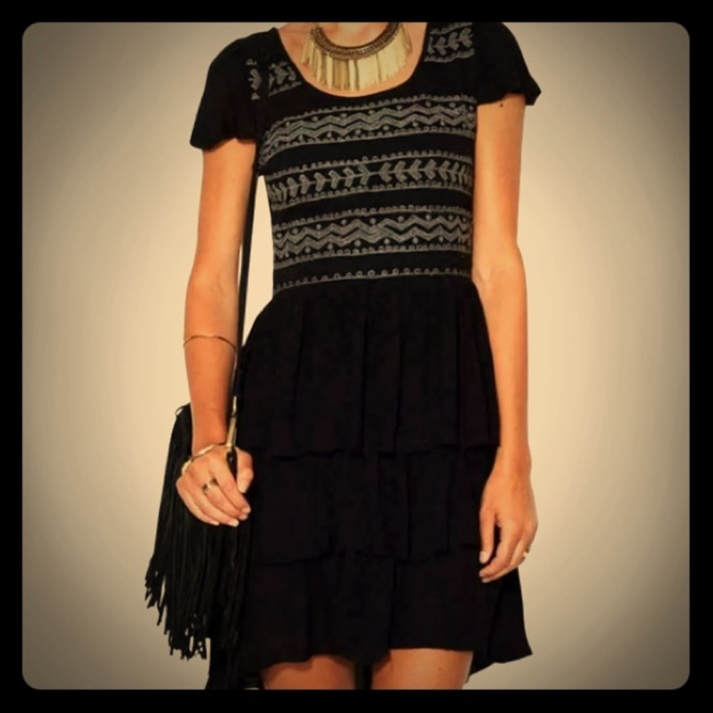 FP tiered layer open back dress
